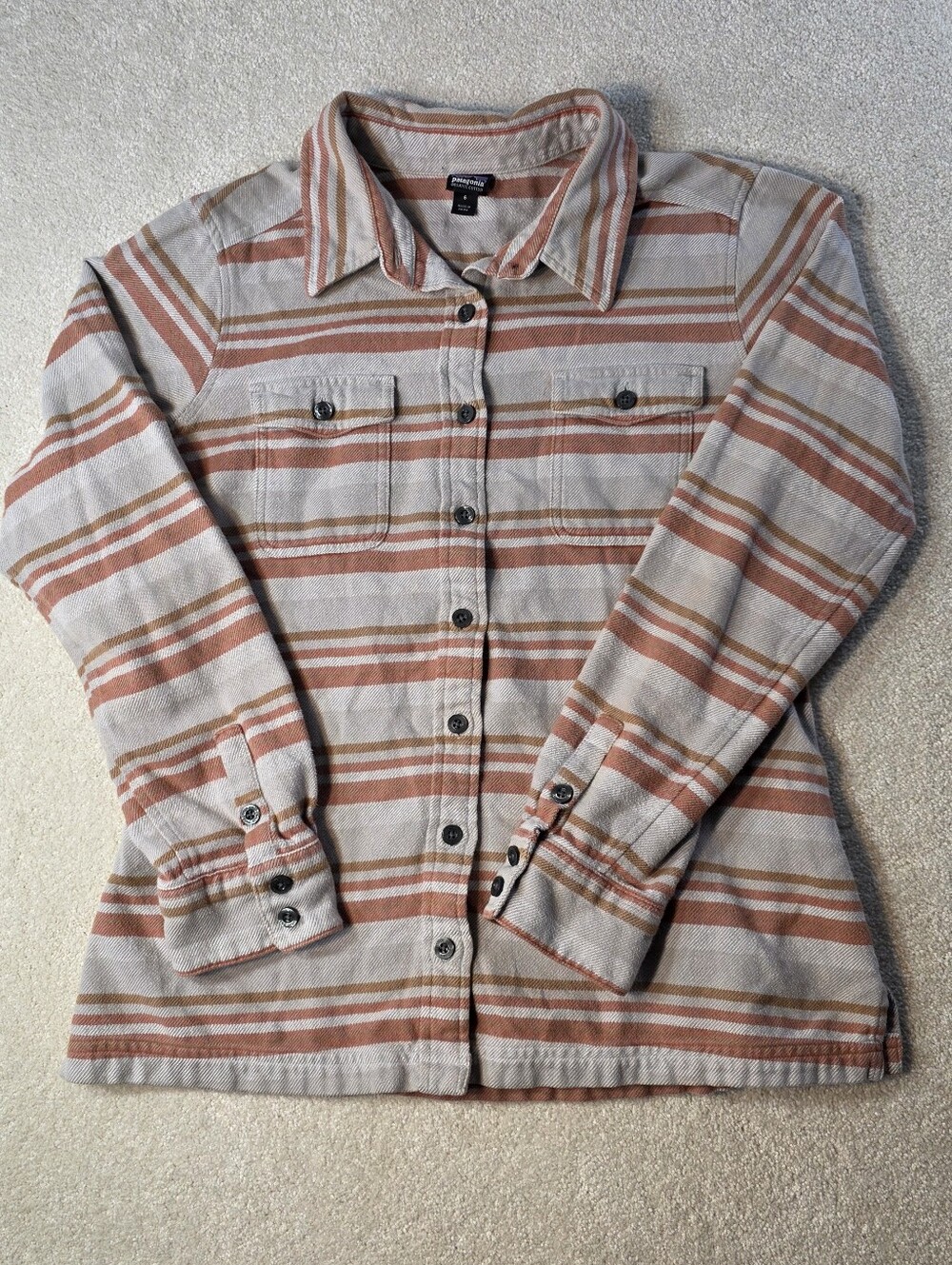 Patagonia Cotton Flannel Fjord Flannel Arborist/Drifter Long Sleeve Womens 6